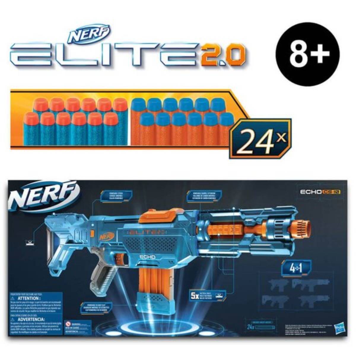 Modifiye Edilebilir Nerf Elite 2.0 Echo CS-10