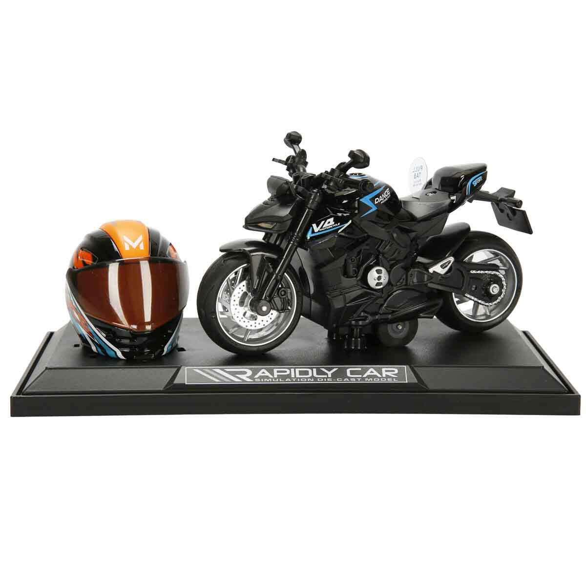1:12 Ducati Street Fighter Die-Cast Motosiklet ve Tamir Atölyesi Seti | Sesli ve Işıklı Yarışçı Figürlü Model | Çek-Bırak Mekanizmalı Metal Koleksiyon Seti