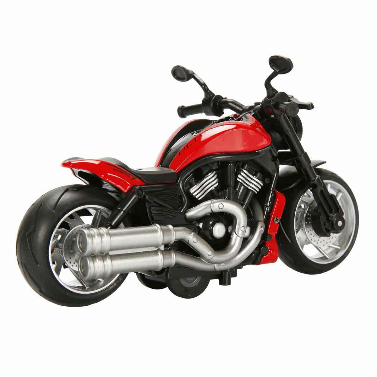 1:12 Harley Wolverine Die-Cast Motosiklet ve Tamir Atölyesi Seti | Sesli ve Işıklı Eklemli Figürlü Model | Çek-Bırak Mekanizmalı Metal Koleksiyon Aracı