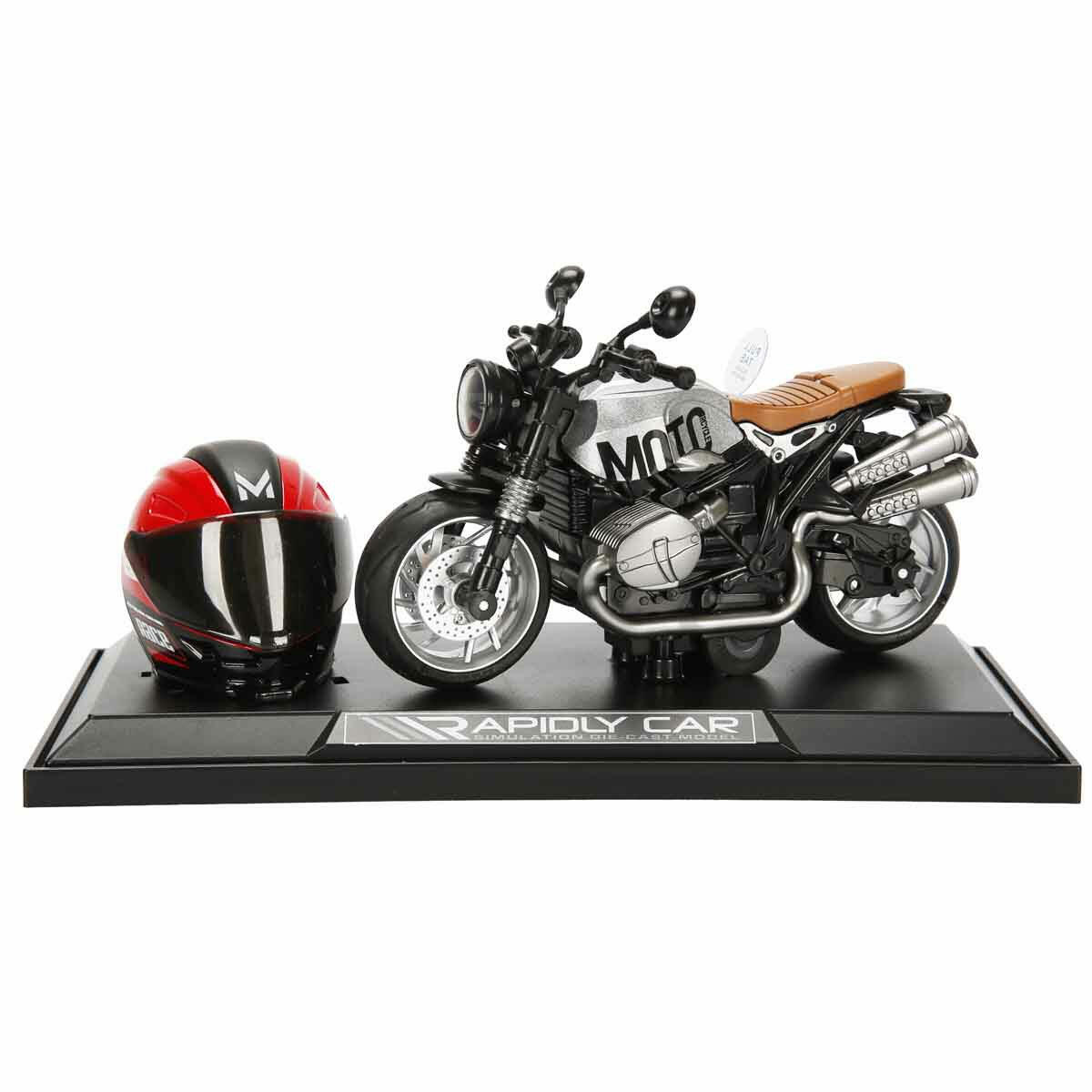 1:12 Latte Die-Cast Motosiklet ve Tamir Atölyesi Seti | Sesli ve Işıklı Yarışçı Figürlü Model | Çek-Bırak Mekanizmalı Metal Koleksiyon Aracı