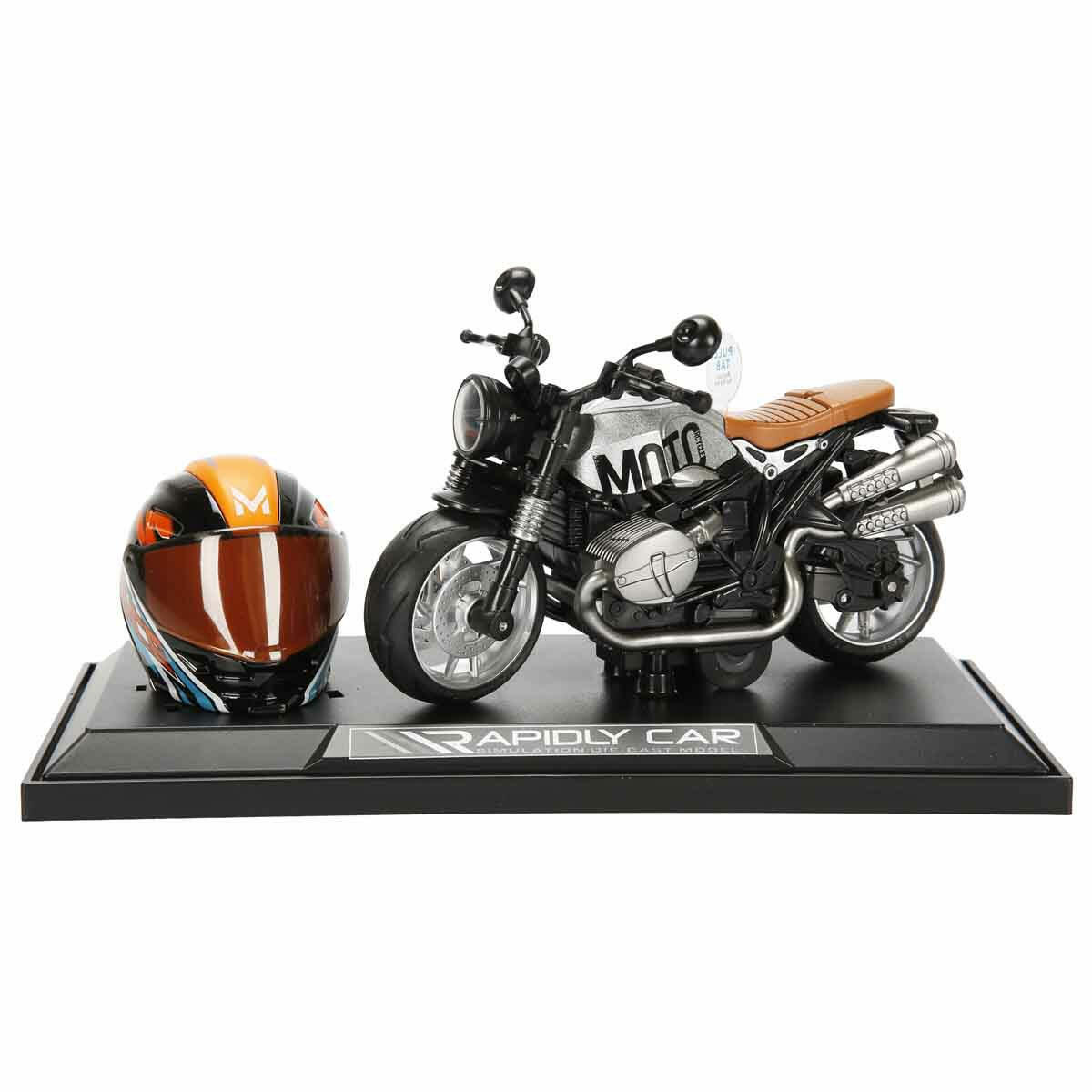 1:12 Latte Die-Cast Motosiklet ve Tamir Atölyesi Seti | Sesli ve Işıklı Yarışçı Figürlü Model | Çek-Bırak Mekanizmalı Metal Koleksiyon Aracı