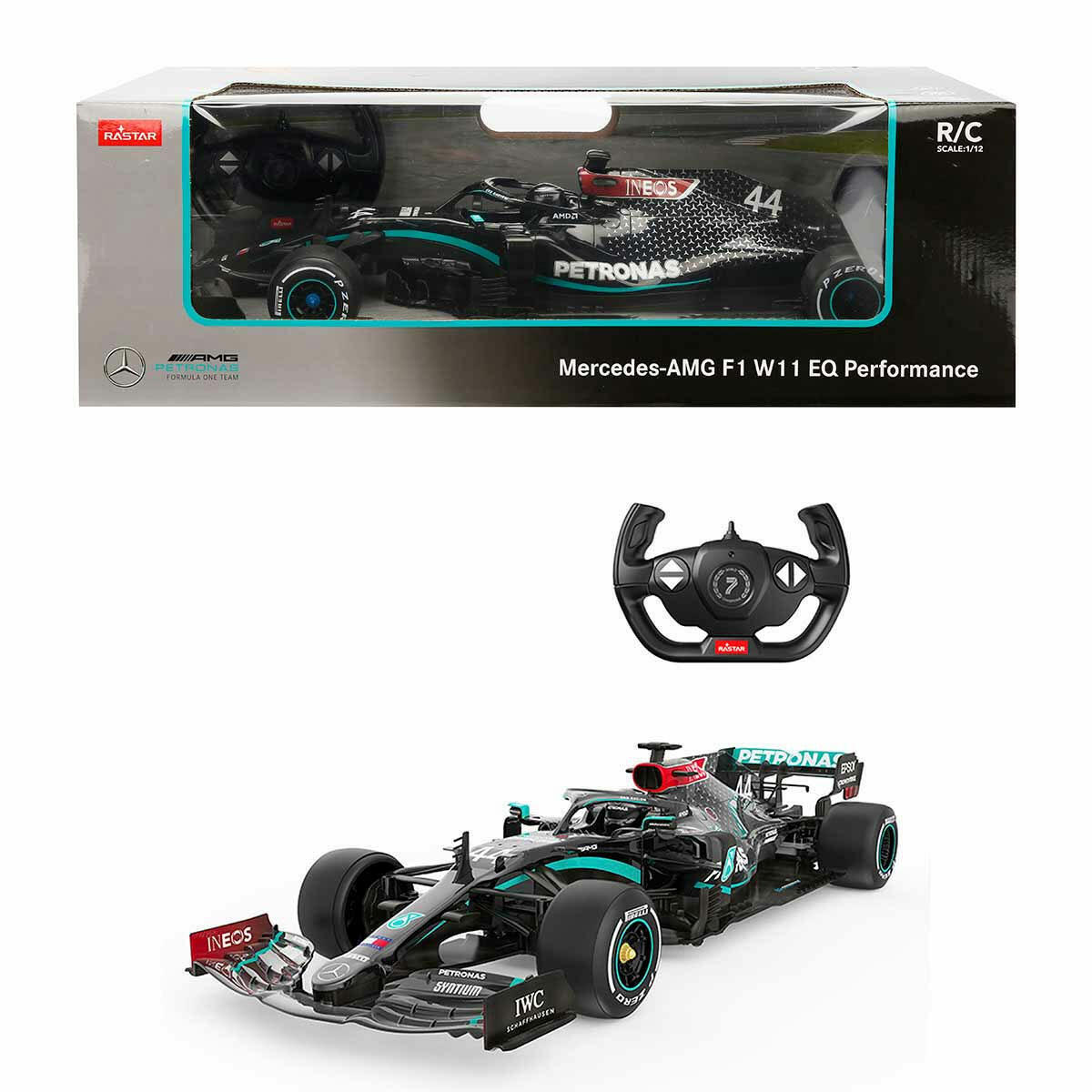 1:12 Mercedes AMG F1 W11 EQ Performance Uzaktan Kumandalı Araba | 2.4Ghz Frekanslı ve Dev Boyutlu Lisanslı Yarış Aracı (47 cm)