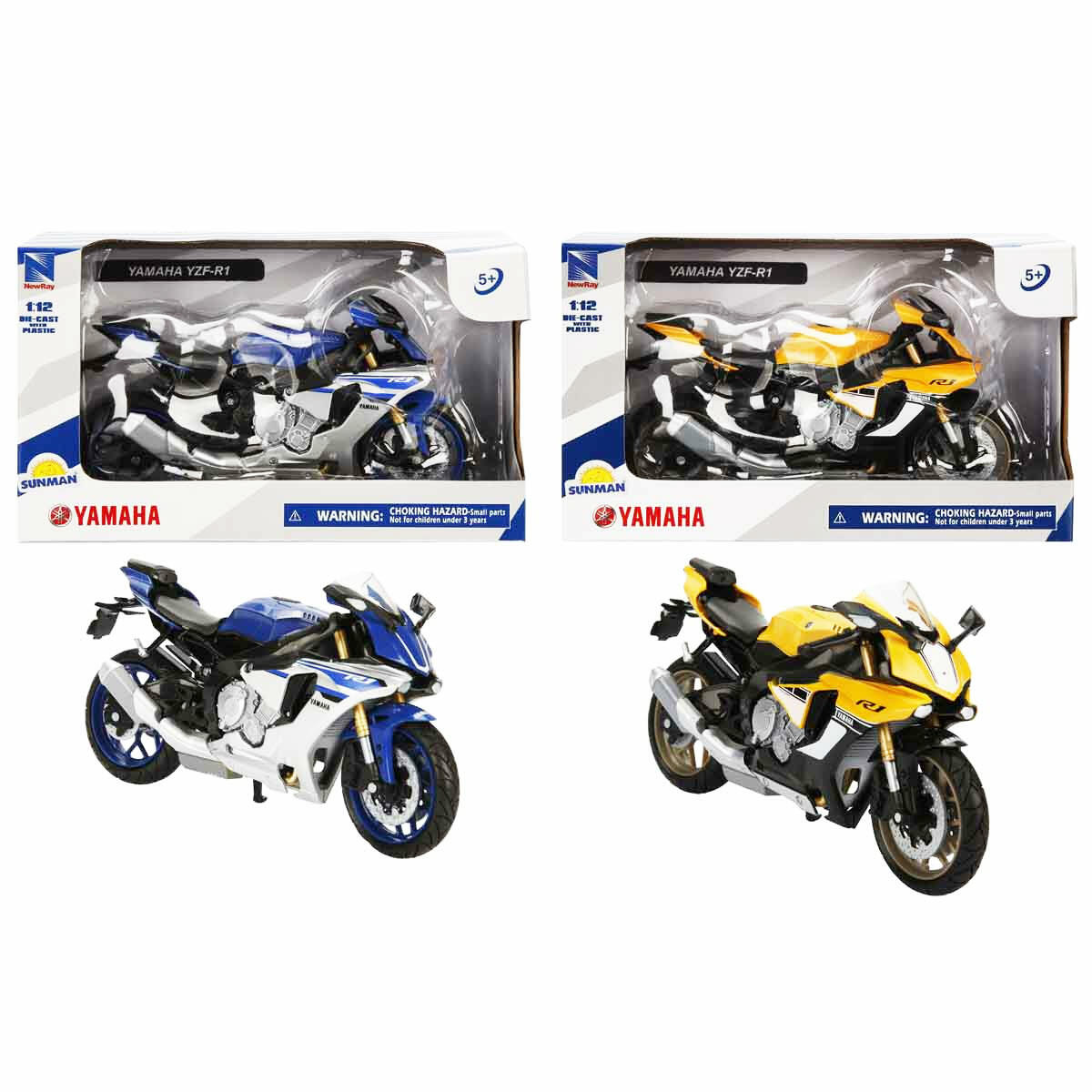 1:12 Yamaha YZF-R1 Model Motor | Gerçekçi Detaylı Motosiklet Koleksiyonu | 17 cm Ölçekli Oyuncak Yarış Motoru