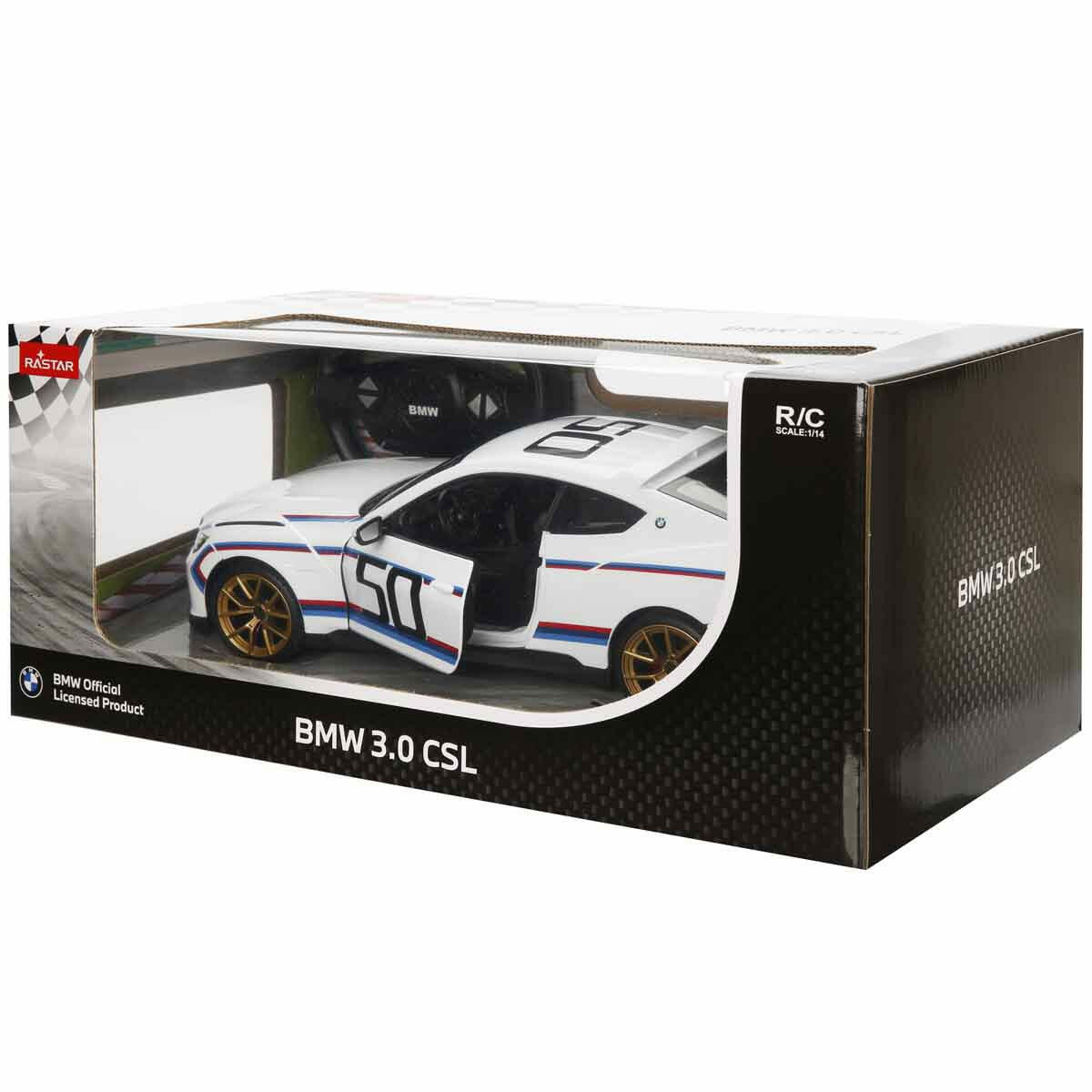 1:14 BMW 3.0 CSL Işıklı Uzaktan Kumandalı Araba | Lisanslı RC Yarış Arabası | Açılır Kapılı Metalik Görünümlü Model