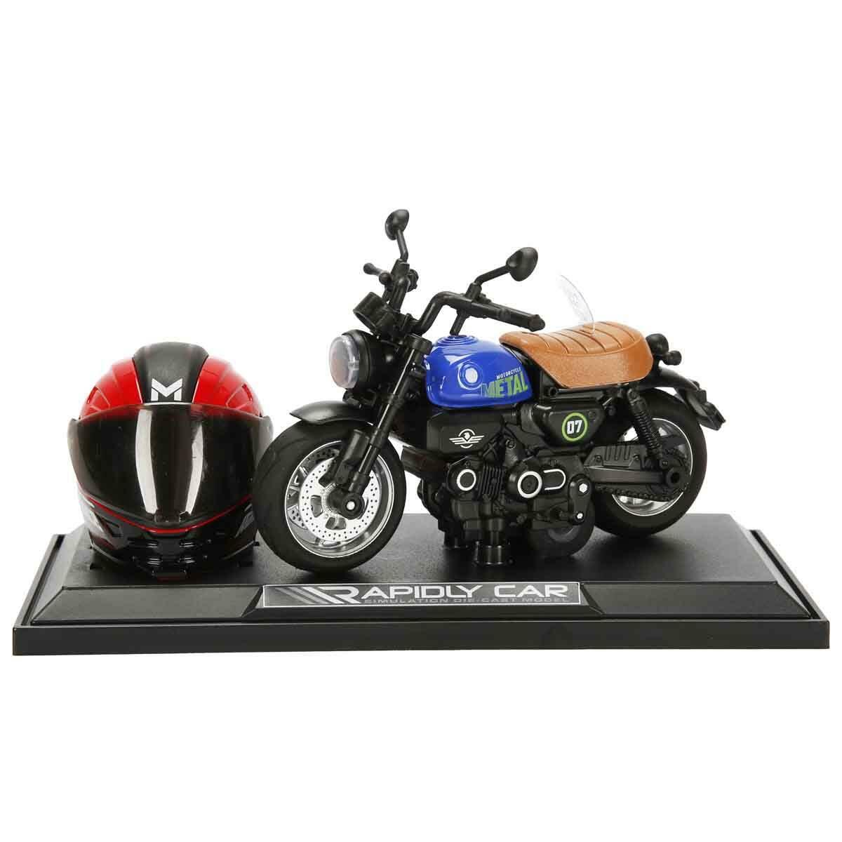 1:14 Sesli ve Işıklı Honda Monkey Die Cast Motosiklet | Kask Aksesuarlı ve Stantlı Çek Bırak Model | Retro Tasarım Japon Motosiklet Koleksiyonu