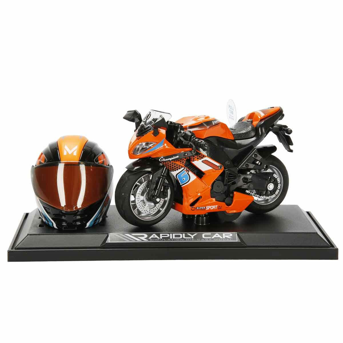 1:14 Sesli ve Işıklı Die Cast Yarış Motosikleti | Kasklı Yarışçı Figürlü ve Stantlı Çek Bırak Model | Metal Gövdeli Premium Koleksiyon Serisi