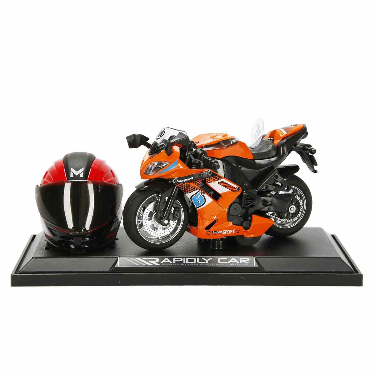 1:14 Sesli ve Işıklı Die Cast Yarış Motosikleti | Kasklı Yarışçı Figürlü ve Stantlı Çek Bırak Model | Metal Gövdeli Premium Koleksiyon Serisi