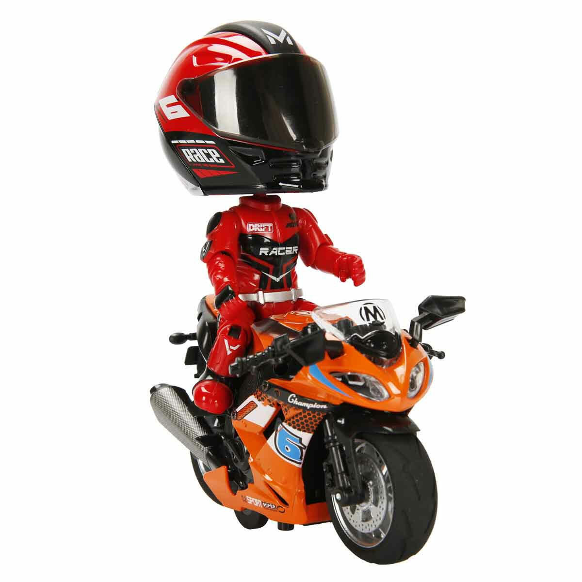 1:14 Sesli ve Işıklı Die Cast Yarış Motosikleti | Kasklı Yarışçı Figürlü ve Stantlı Çek Bırak Model | Metal Gövdeli Premium Koleksiyon Serisi