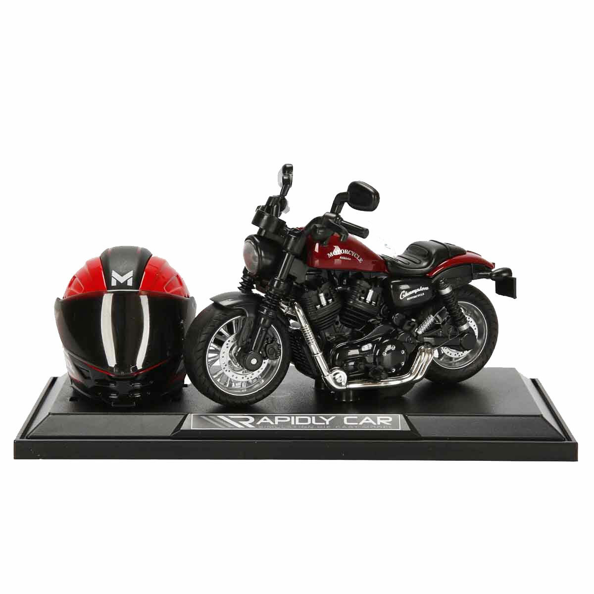 1:14 Sesli ve Işıklı Harley Die Cast Motosiklet | Kasklı Yarışçı Figürlü ve Stantlı Çek Bırak Model | Alev Desenli ve Özel Renkli Seri
