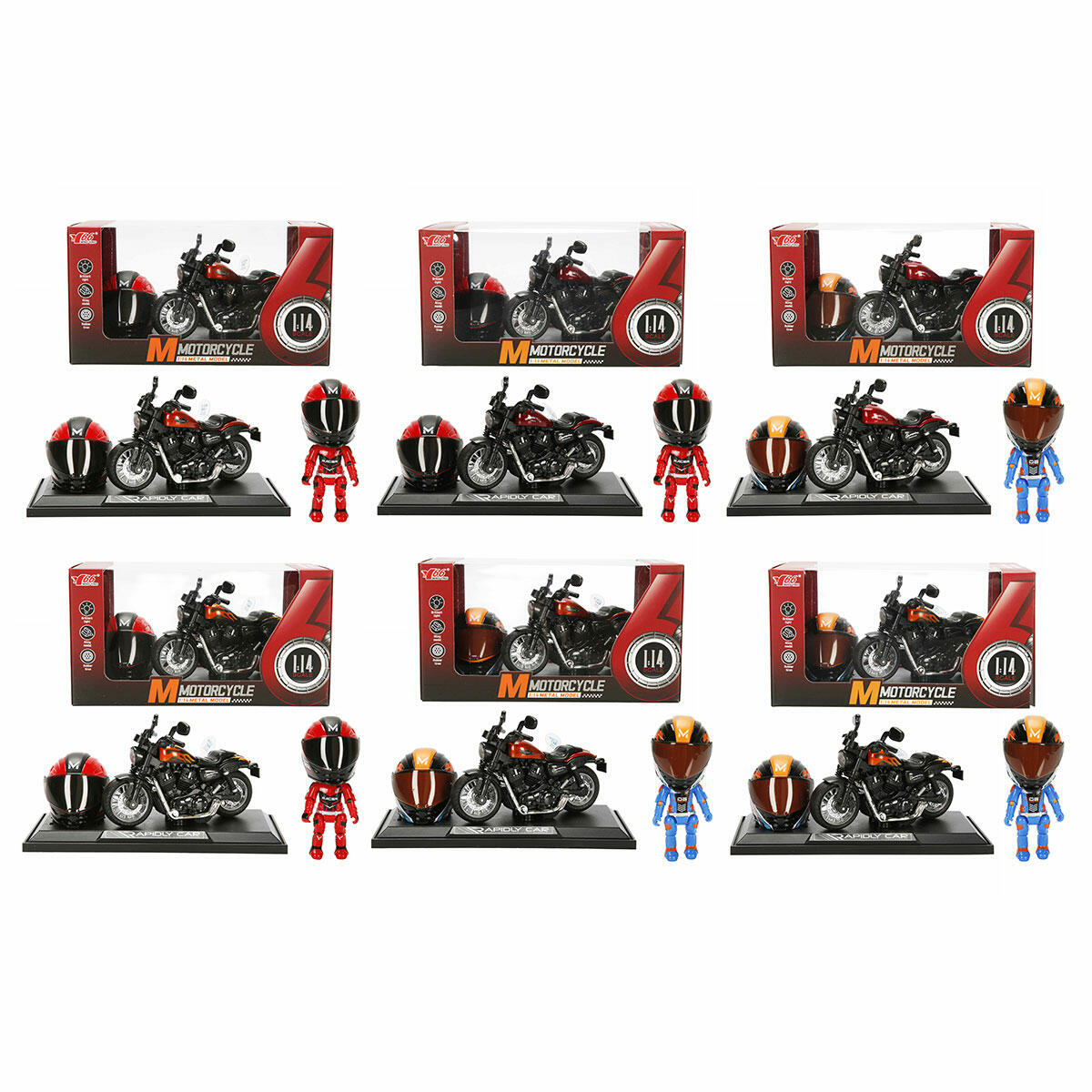 1:14 Sesli ve Işıklı Harley Die Cast Motosiklet | Kasklı Yarışçı Figürlü ve Stantlı Çek Bırak Model | Alev Desenli ve Özel Renkli Seri