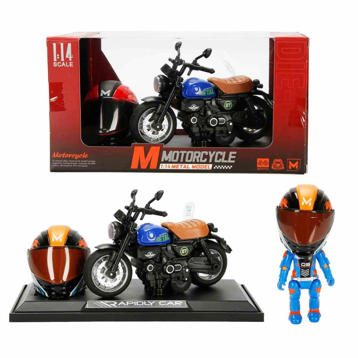 1:14 Sesli ve Işıklı Honda Monkey Die Cast Motosiklet | Kask Aksesuarlı ve Stantlı Çek Bırak Model | Retro Tasarım Japon Motosiklet Koleksiyonu