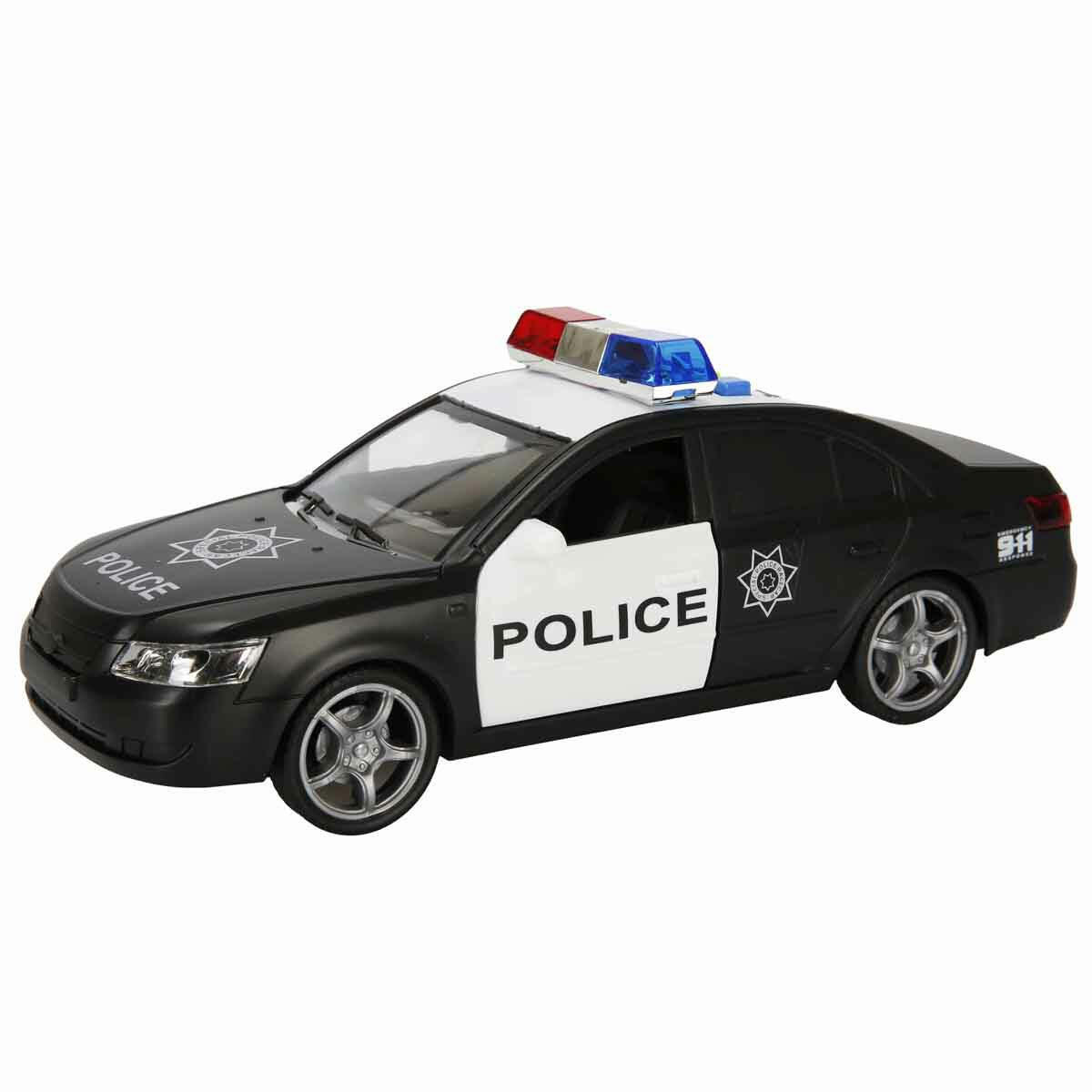 Maxx Wheels 1:16 Sesli ve Işıklı Polis ve Taksi Araba | 24 cm Sürtmeli Mekanizmalı | Açılabilir Kapılı ve Siren Sesli Oyuncak Araçlar