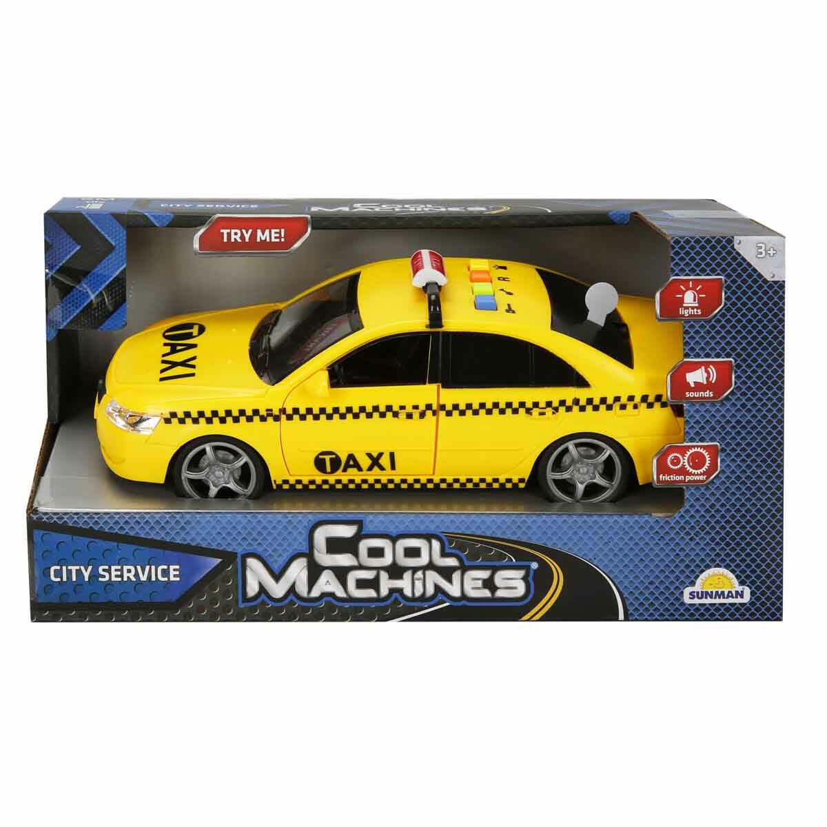 Maxx Wheels 1:16 Sesli ve Işıklı Polis ve Taksi Araba | 24 cm Sürtmeli Mekanizmalı | Açılabilir Kapılı ve Siren Sesli Oyuncak Araçlar