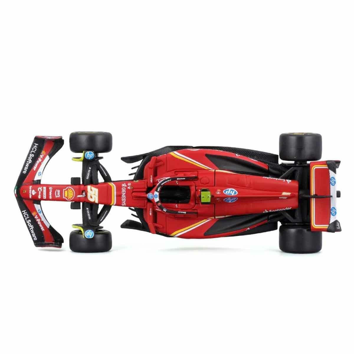 1:18 Ferrari SF-24 Formula 1 Yarış Arabası | 2024 Sezonu Lisanslı Model | Charles Leclerc ve Carlos Sainz Koleksiyon Aracı
