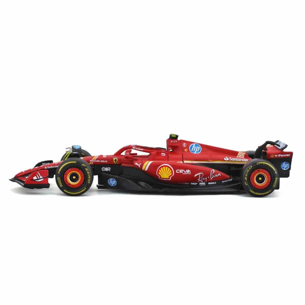 1:18 Ferrari SF-24 Formula 1 Yarış Arabası | 2024 Sezonu Lisanslı Model | Charles Leclerc ve Carlos Sainz Koleksiyon Aracı