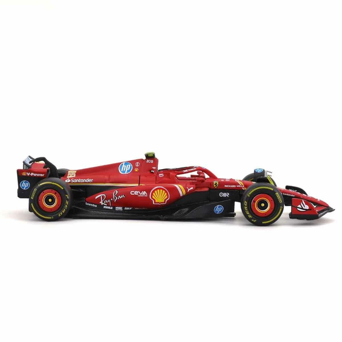 1:18 Ferrari SF-24 Formula 1 Yarış Arabası | 2024 Sezonu Lisanslı Model | Charles Leclerc ve Carlos Sainz Koleksiyon Aracı