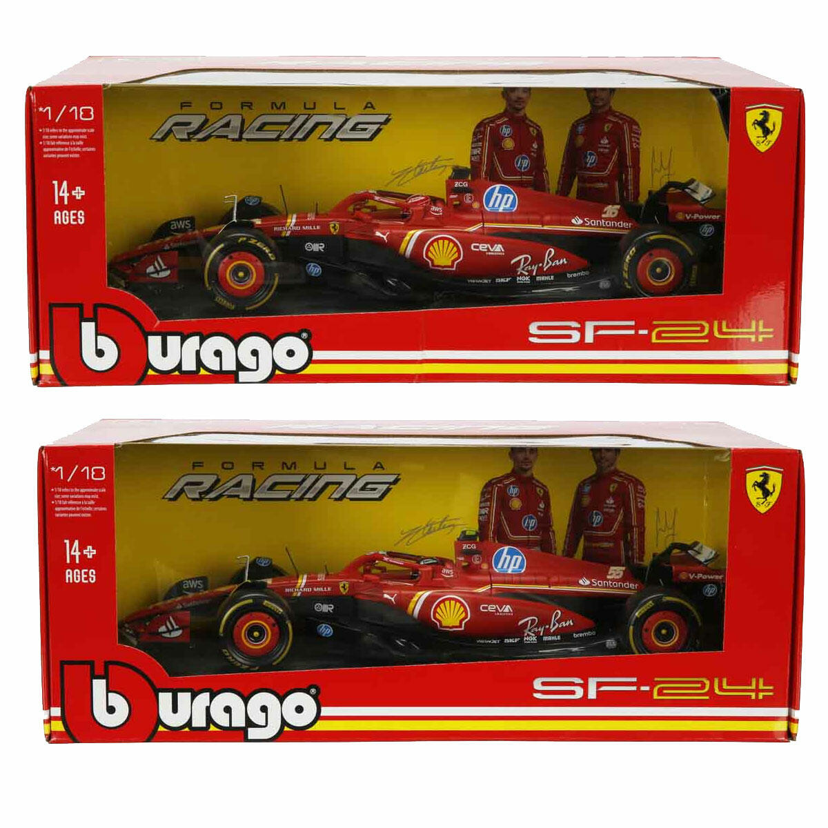 1:18 Ferrari SF-24 Formula 1 Yarış Arabası | 2024 Sezonu Lisanslı Model | Charles Leclerc ve Carlos Sainz Koleksiyon Aracı
