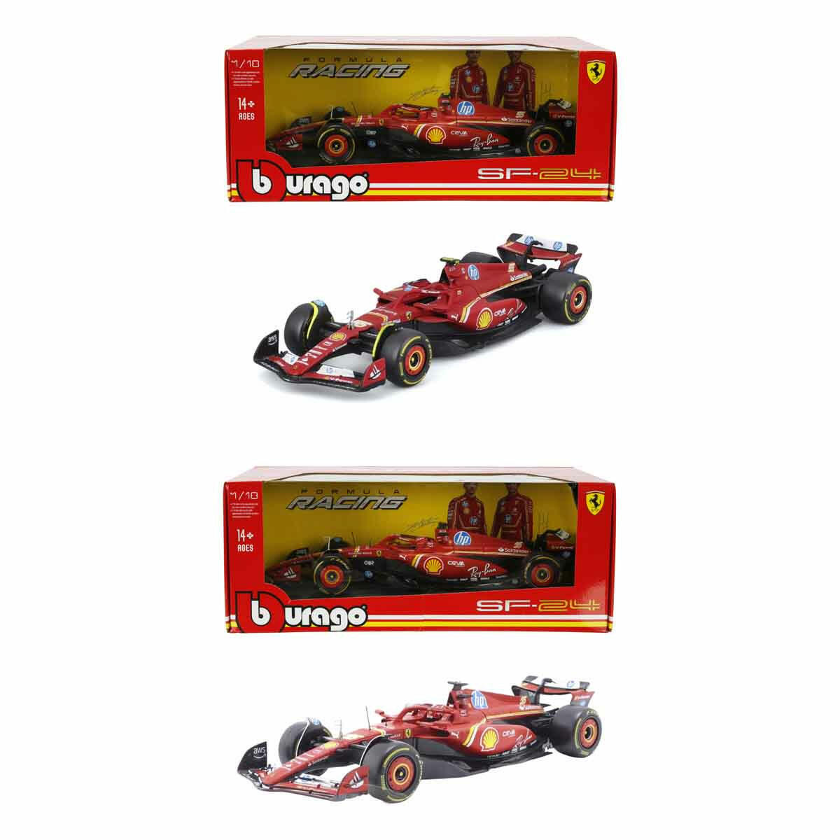 1:18 Ferrari SF-24 Formula 1 Yarış Arabası | 2024 Sezonu Lisanslı Model | Charles Leclerc ve Carlos Sainz Koleksiyon Aracı