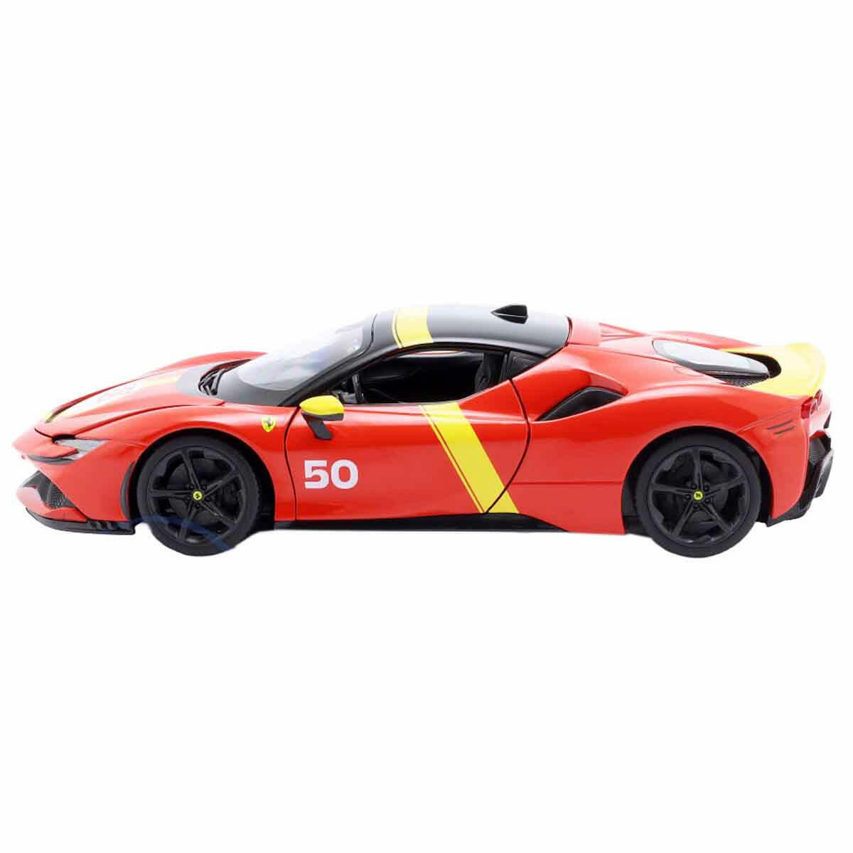 1:18 Ferrari SF90 Stradale Assetto Fiorano Model Araba | Lisanslı Diecast Koleksiyon Aracı | Açılabilir Kapı ve Kaput Detaylı Dev Model