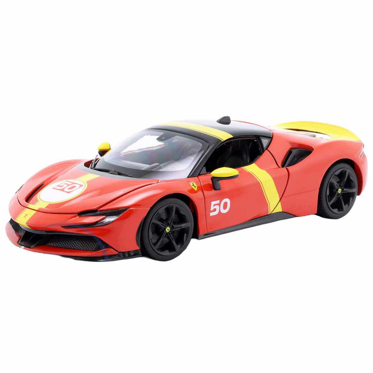 1:18 Ferrari SF90 Stradale Assetto Fiorano Model Araba | Lisanslı Diecast Koleksiyon Aracı | Açılabilir Kapı ve Kaput Detaylı Dev Model