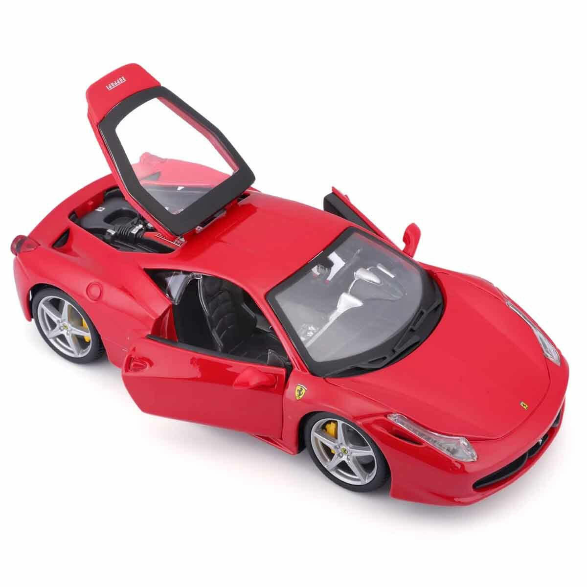 1:24 Ferrari 458 Italia Model Araba | Koleksiyonluk Lisanslı Spor Araç | Detaylı Tasarım ve F1 Teknolojili Masaüstü Model