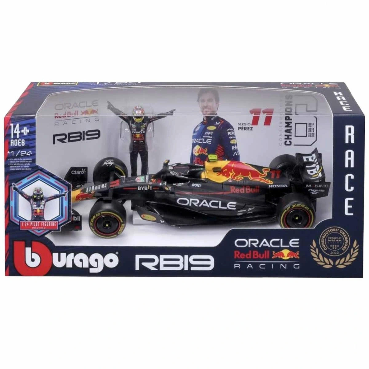 1:24 Formula 1 Oracle Red Bull RB19 Model Araba – Bburago Die-Cast Koleksiyon Aracı