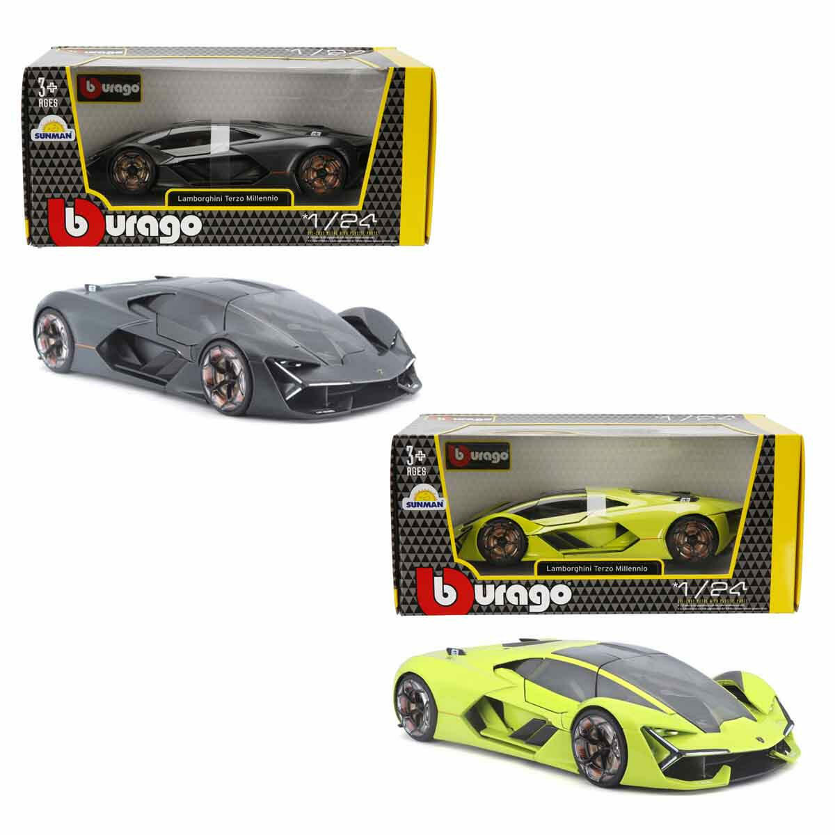 1:24 Lamborghini Terzo Millennio Model Araba | Die-Cast Metal Koleksiyon Aracı | Fütüristik Konsept Lamborghini Modeli