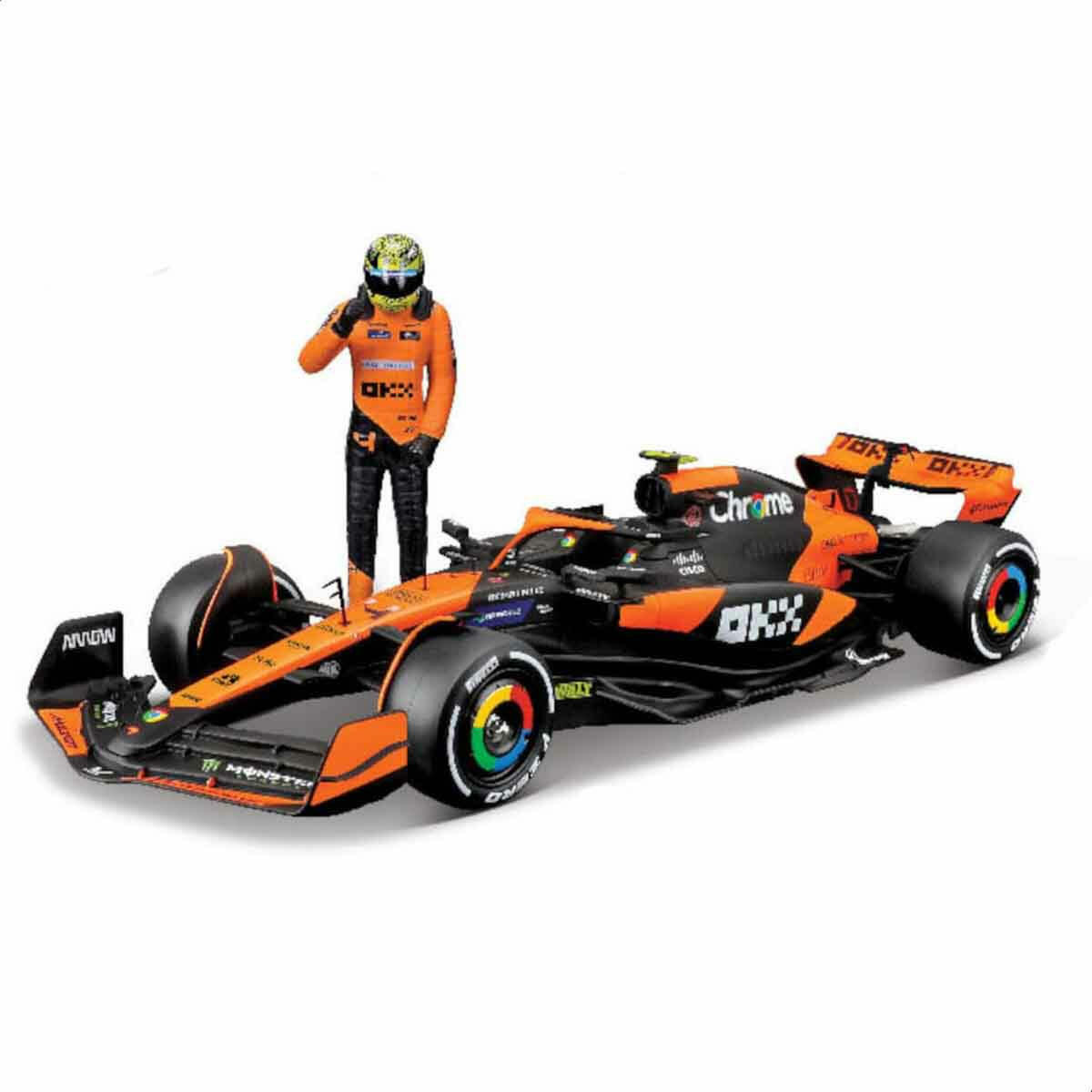 1:24 McLaren MCL38 Miami Grand Prix 2024 | Figürlü Formula 1 Model Araba | Lando Norris ve Oscar Piastri Özel Seri Yarış Aracı