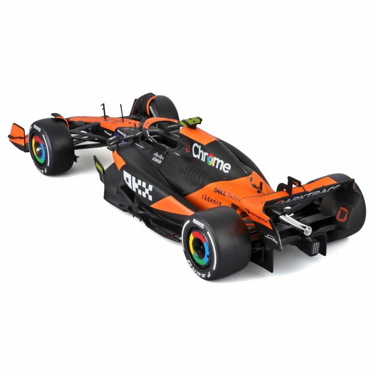 1:24 McLaren MCL38 Miami Grand Prix 2024 Figürlü Formula 1 Yarış Arabası | Lando Norris ve Oscar Piastri Özel Seri Die-Cast Model