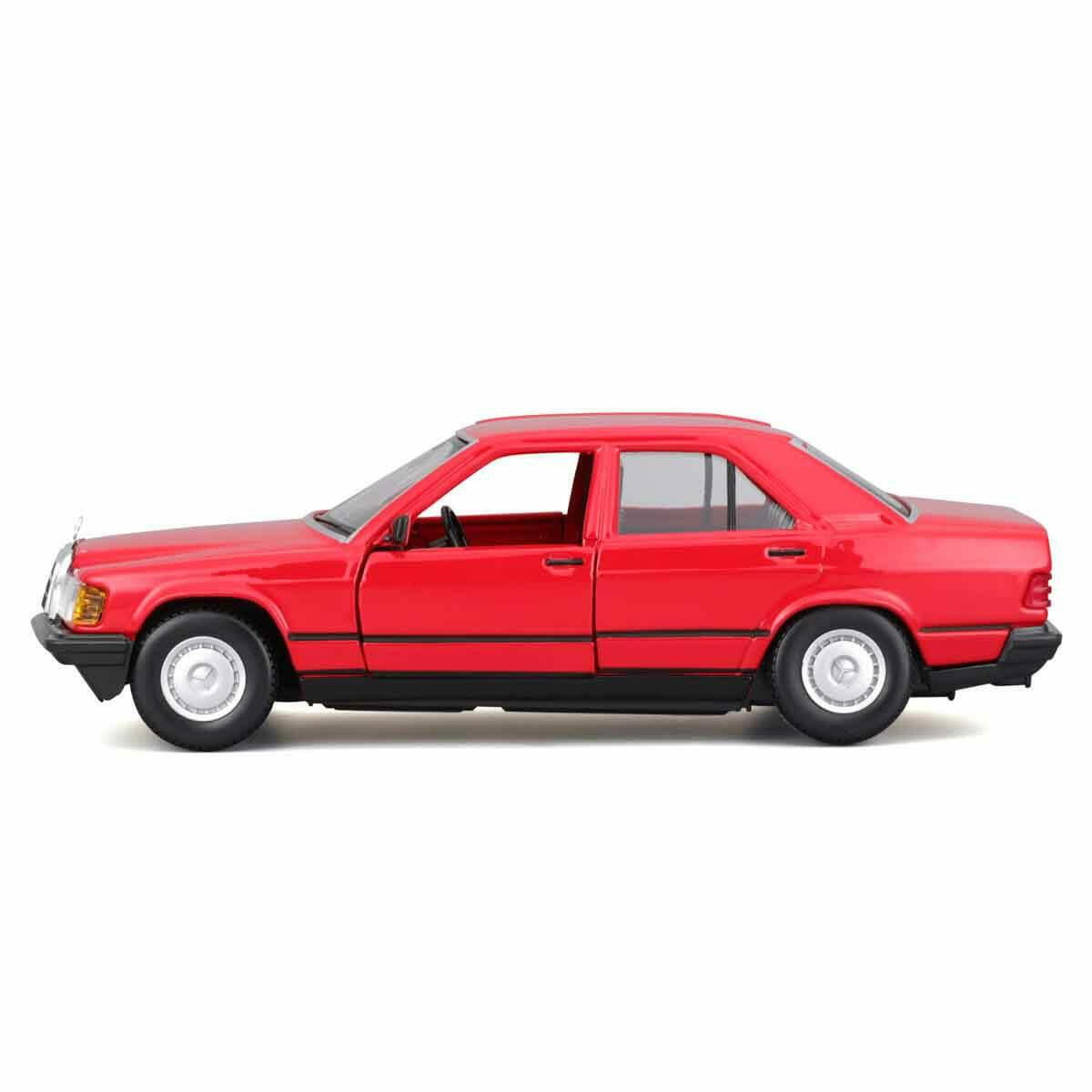 1:24 Mercedes-Benz 190 E 2.6 Model Araba | Die-cast Metal Gövde, Açılabilir Kapılı Klasik Koleksiyon Aracı (17 cm)