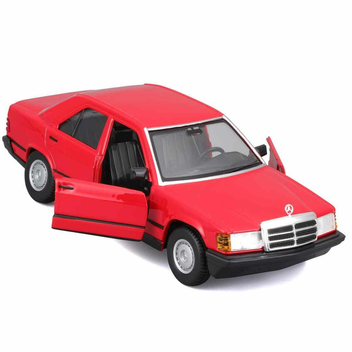 1:24 Mercedes-Benz 190 E 2.6 Model Araba | Die-cast Metal Gövde, Açılabilir Kapılı Klasik Koleksiyon Aracı (17 cm)