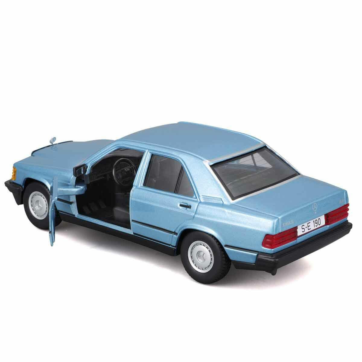1:24 Mercedes-Benz 190 E 2.6 Model Araba | Die-cast Metal Gövde, Açılabilir Kapılı Klasik Koleksiyon Aracı (17 cm)