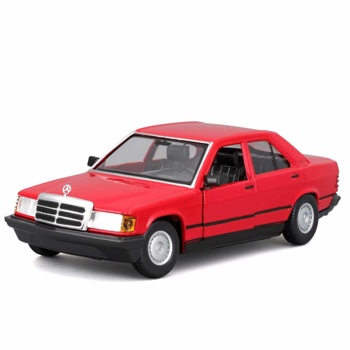 1:24 Mercedes-Benz 190 E 2.6 Model Araba | Die-cast Metal Gövde, Açılabilir Kapılı Klasik Koleksiyon Aracı (17 cm)