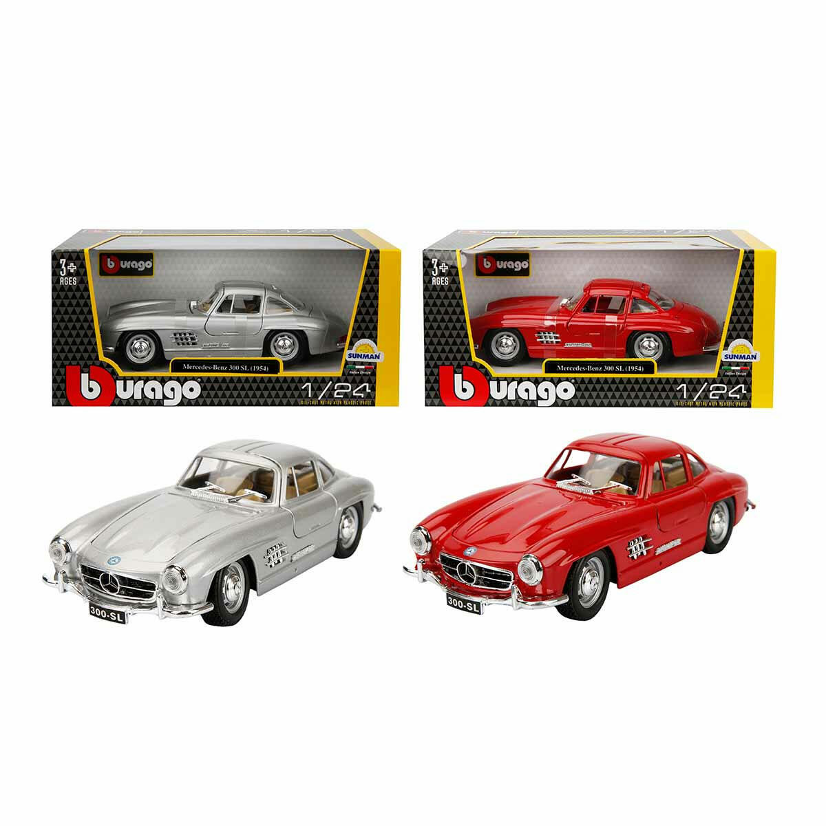 1:24 Mercedes Benz 300 SL 1954 Model Araba | Die-Cast Koleksiyonluk Klasik Araç | Detaylı İç Dış Tasarım