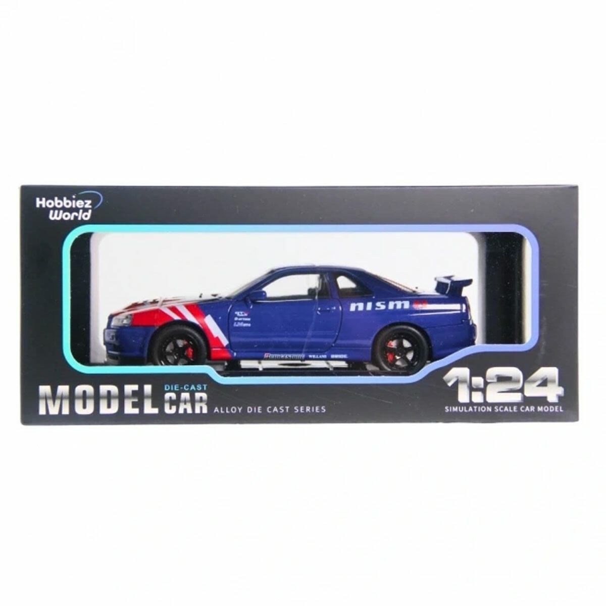 1:24 Nissan Skyline GT-R R34 Nismo Edition Diecast Model Araba | Metal Gövde Sesli ve Işıklı | Koleksiyonluk Çek-Bırak Performans Serisi