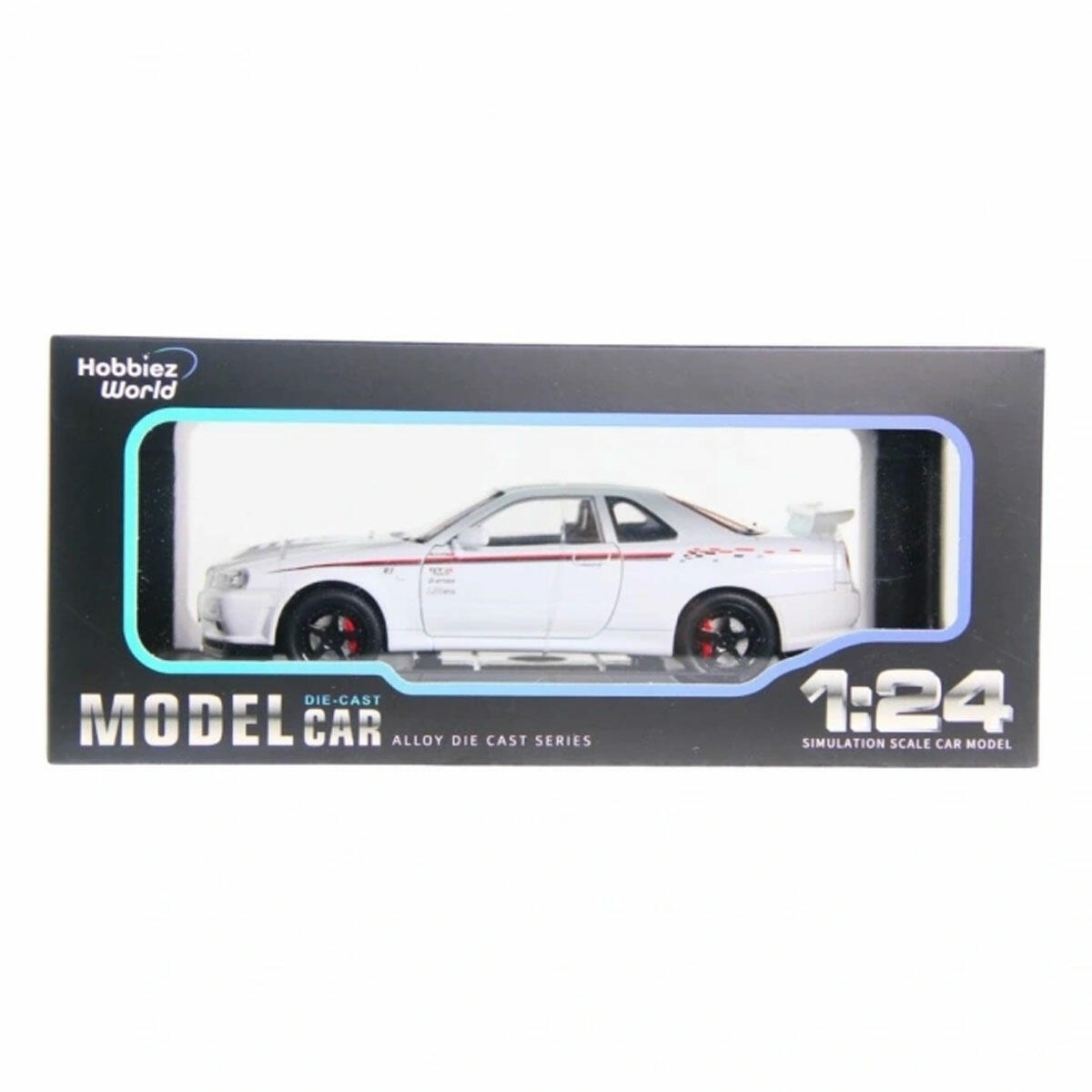 1:24 Nissan Skyline GT-R R34 Nismo Edition Diecast Model Araba | Metal Gövde Sesli ve Işıklı | Koleksiyonluk Çek-Bırak Performans Serisi