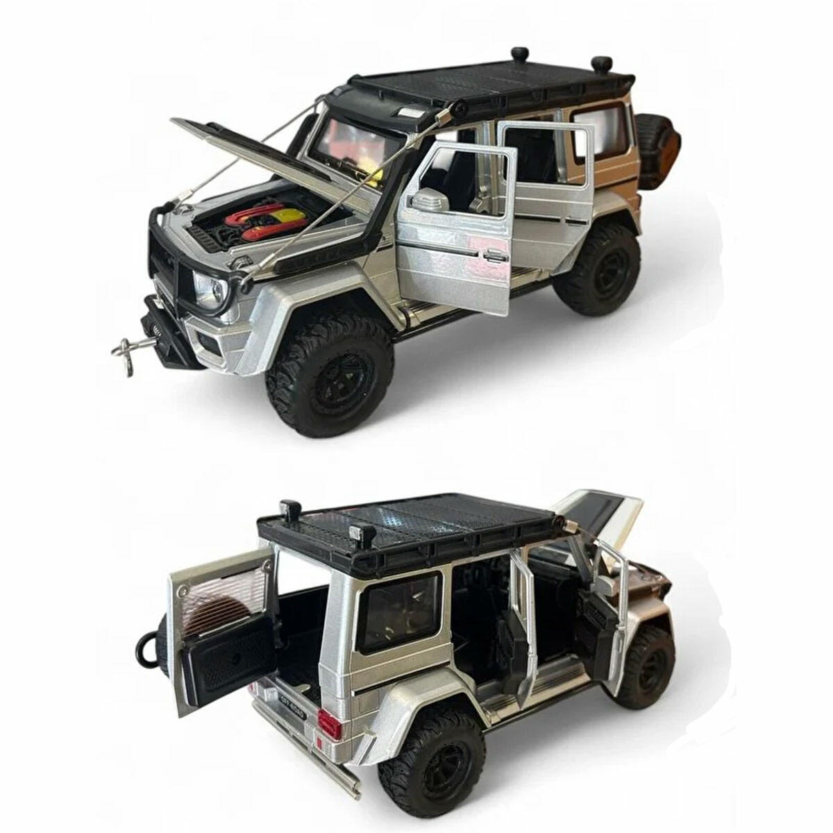 Mercedes-Benz G-Class 1:24 Metal Off-Road Araba | 23 cm Sesli Ve Işıklı G-Wagon | Çek-Bırak Lüks Arazi Modeli