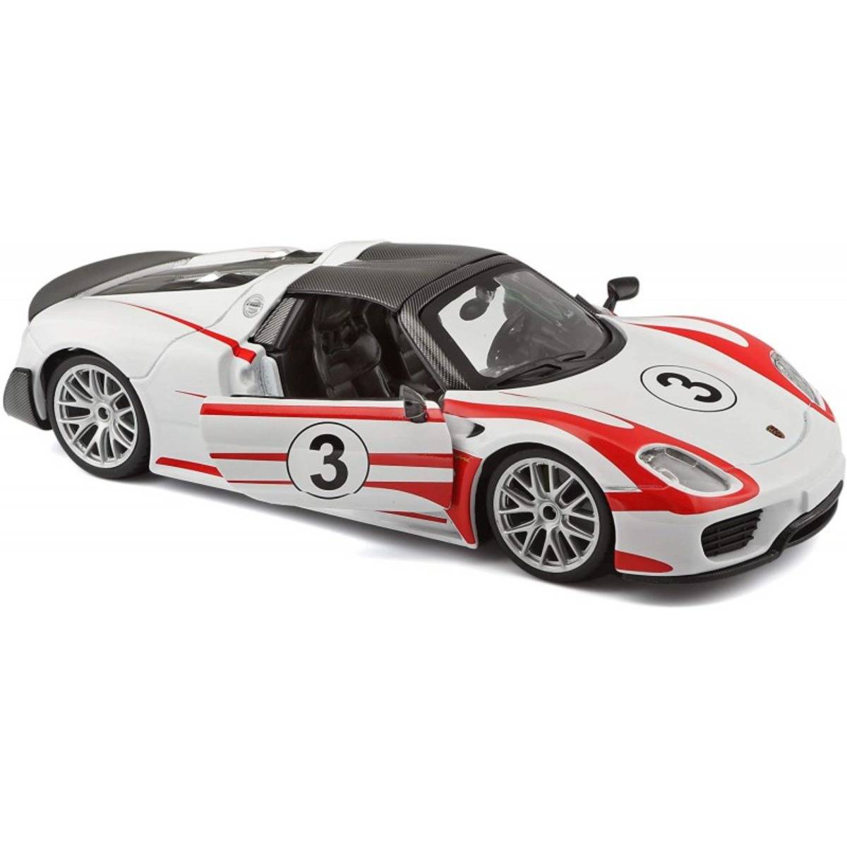 Bburago 1:24 Porsche 918 Spyder Weissach Model Araba