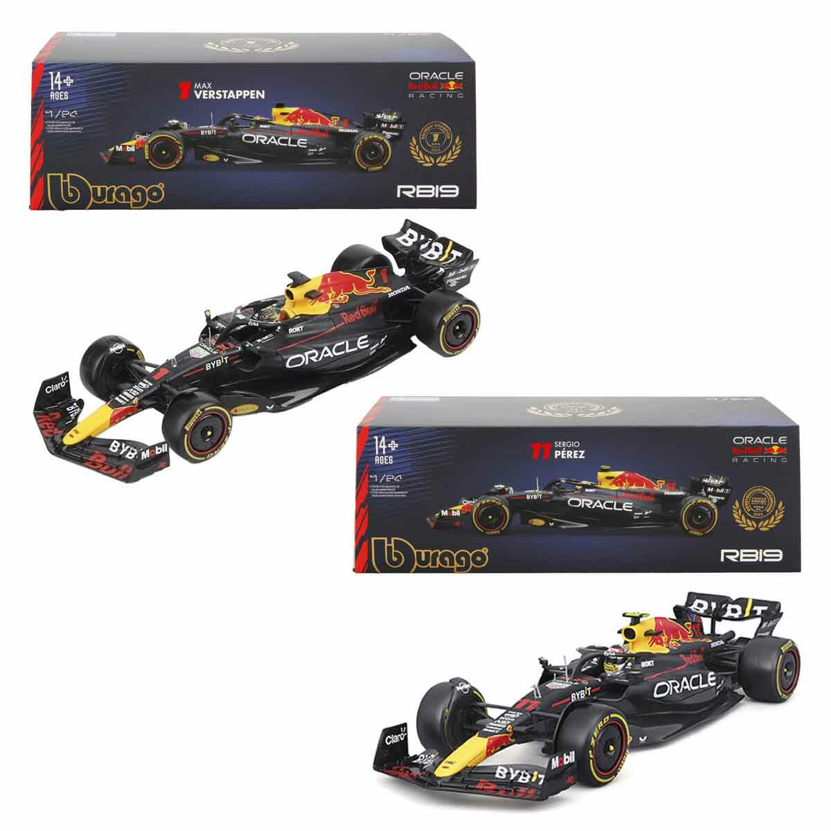 1:24 Red Bull RB19 Formula 1 Yarış Arabası | Max Verstappen &amp; Sergio Perez Detaylı Koleksiyon Modeli