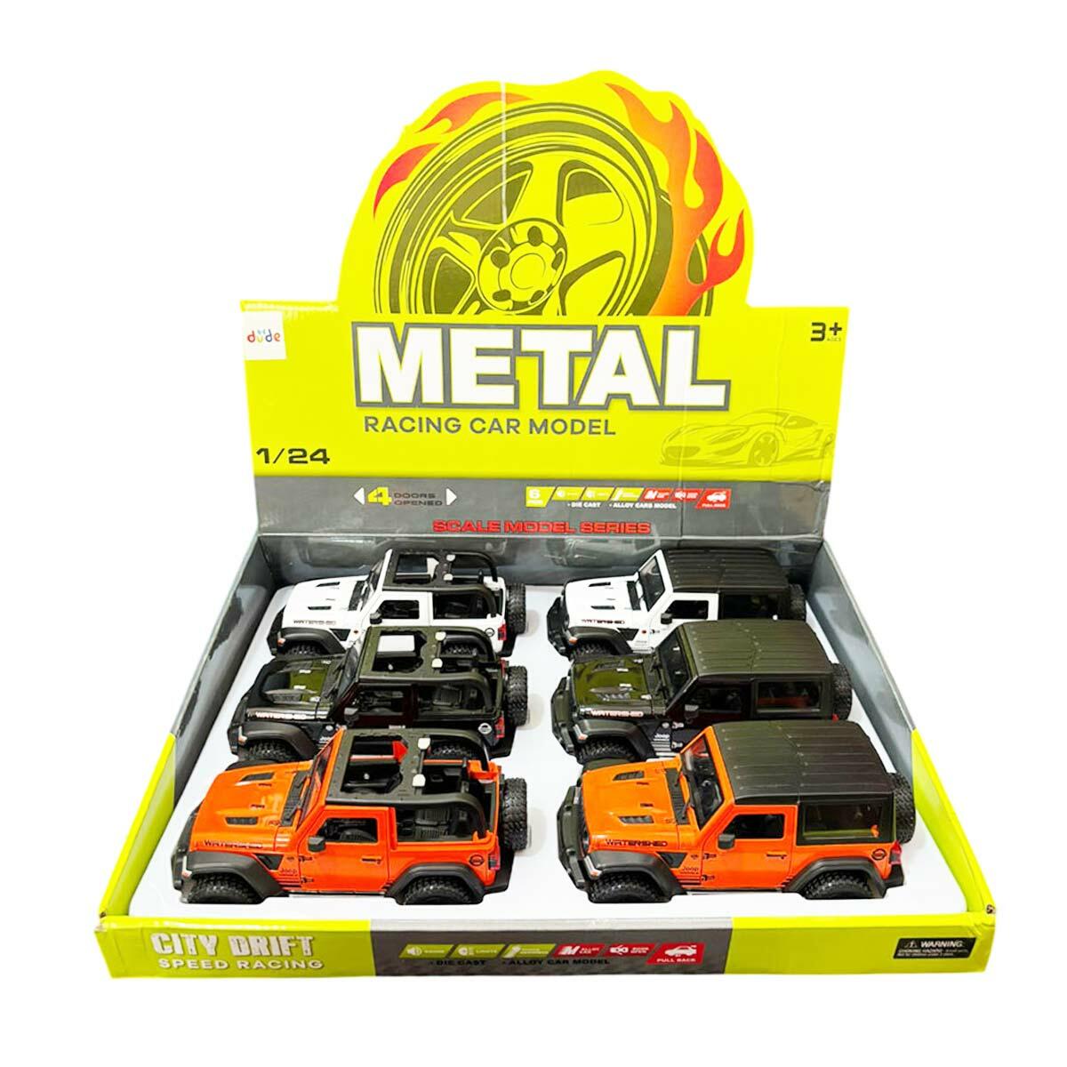 1:24 Sesli Işıklı Metal Model Araba Çekbırak Jeep | Açılır Kapılı Arazi Aracı | Feyza Oyuncak