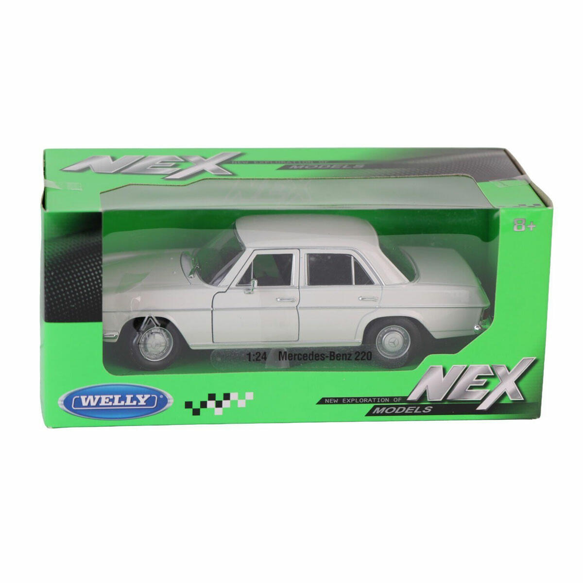 1:24 Welly Mercedes-Benz 220 Die-Cast Model Araba | Açılır Kapı ve Kaput | Hareketli Direksiyon Sistemli Metal Koleksiyon Aracı