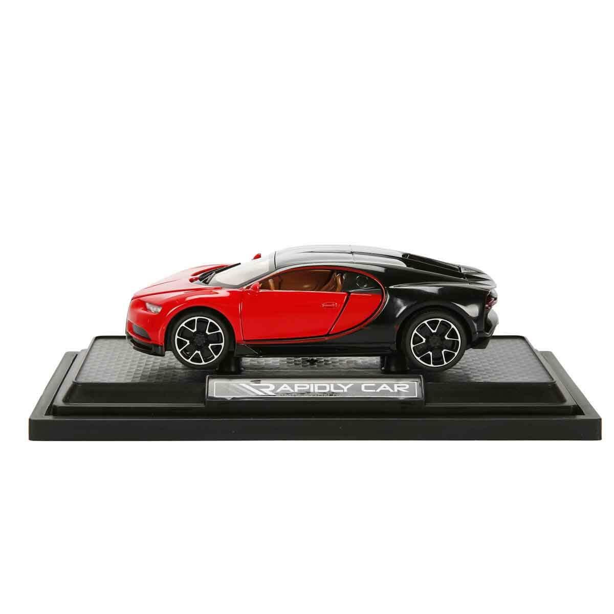 1:32 Bugatti Chiron Sesli Ve Işıklı Die-Cast Model Araba | Tamir Atölyesi Ve Teşhir Standı Seti | Çek-Bırak Metal Koleksiyon Aracı