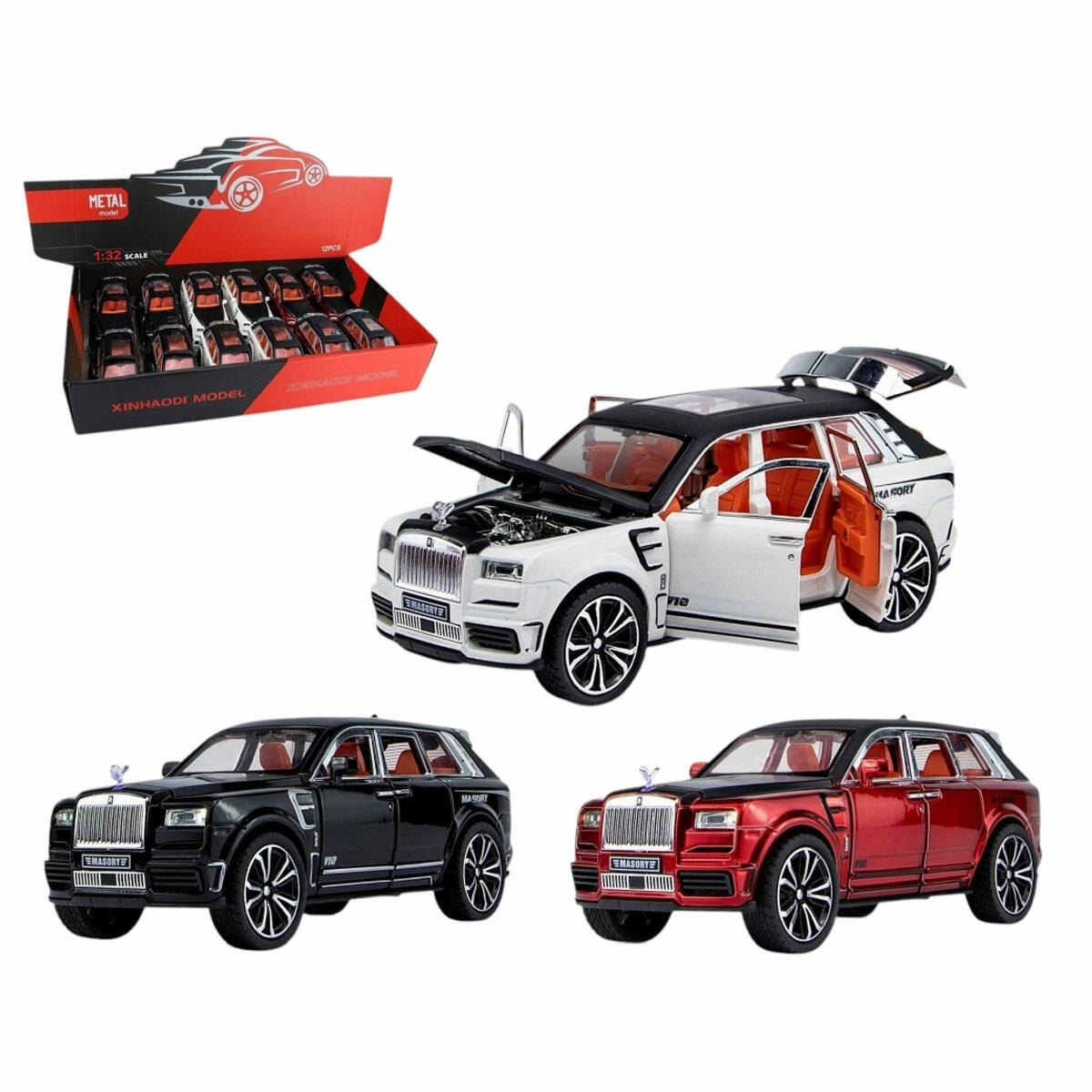 1:32 Çek Bırak Işıklı ve Sesli Model RR Metal Jeep | Lüks Die-Cast SUV | Koleksiyonluk Detaylı Metal Araba