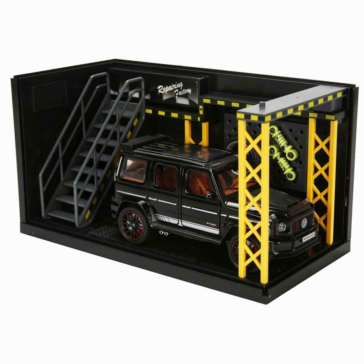 1:32 Mercedes Benz G Class Brabus Model Araba | Sesli Ve Işıklı Metal Çek Bırak Araba Ve Tamir Atölyesi Seti