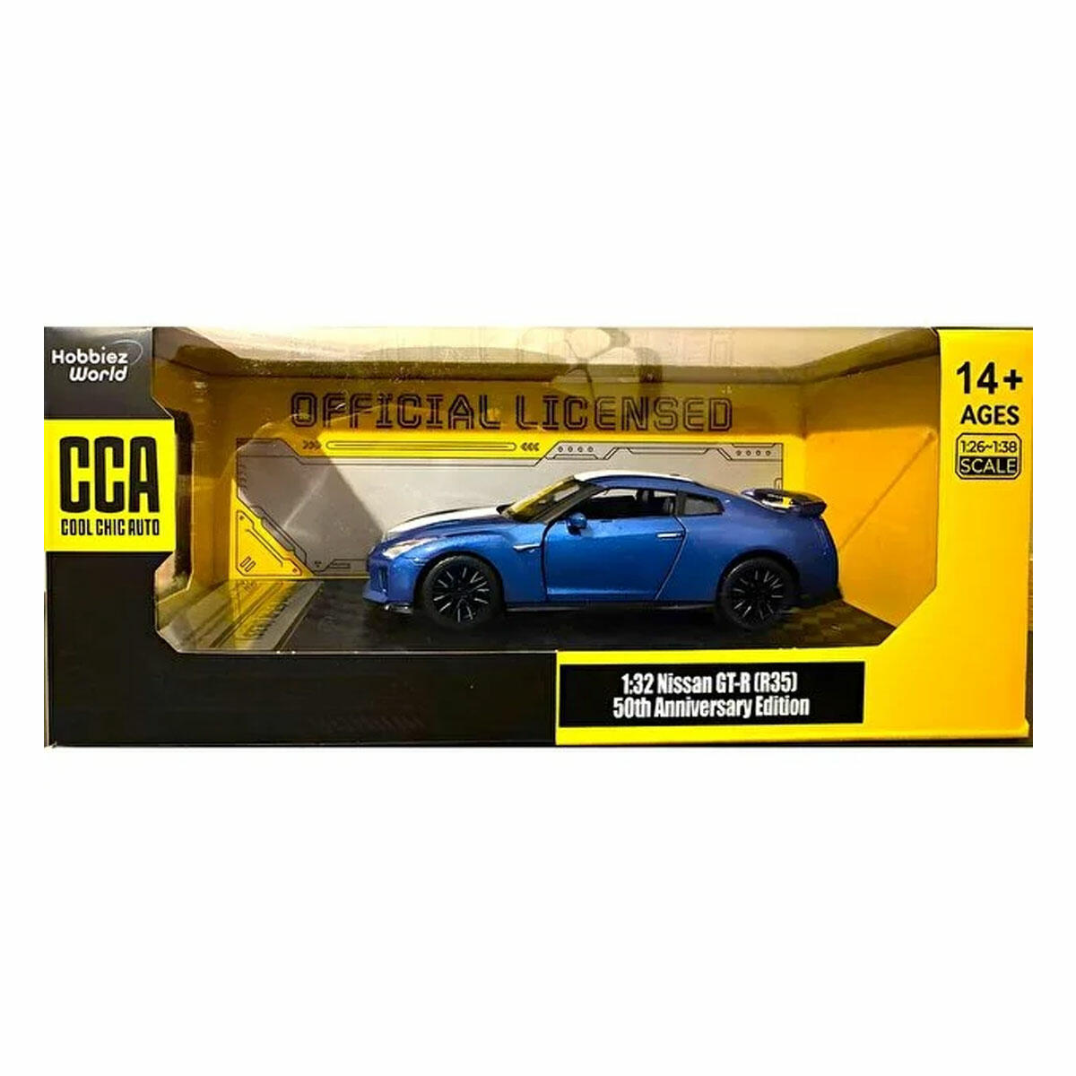 1:32 Nissan GT-R R35 50th Anniversary Edition | Resmi Lisanslı Die-Cast Model Araba | Koleksiyonluk Mavi Özel Seri Spor Araba