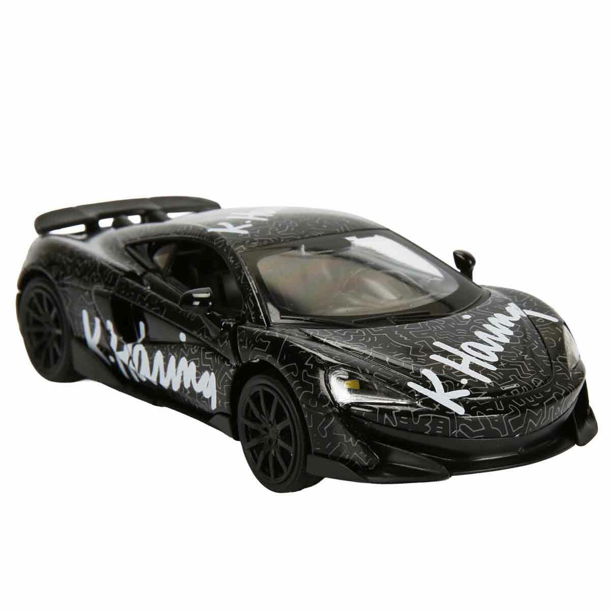 1:32 RMZ Hobby Keith Haring Serisi Model Araba | Sesli ve Işıklı Die-Cast Koleksiyon Aracı | Lisanslı Lamborghini ve McLaren Sanat Serisi