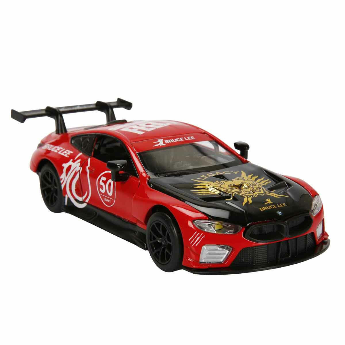1:32 Sesli ve Işıklı RMZ Hobby Bruce Lee Serisi Die Cast Model Araba | Efsanevi Ejder Tasarımlı Lisanslı Koleksiyon Araçları | BMW M8 GTE ve Audi R8 LMS Özel Seri
