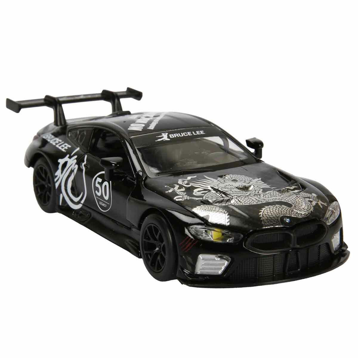 1:32 Sesli ve Işıklı RMZ Hobby Bruce Lee Serisi Die Cast Model Araba | Efsanevi Ejder Tasarımlı Lisanslı Koleksiyon Araçları | BMW M8 GTE ve Audi R8 LMS Özel Seri