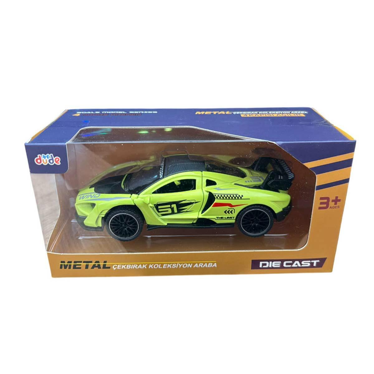 1:43 Metal Model Yaylı Açılır Kapılı Çek Bırak Araba | Koleksiyonluk Spor Otomobil Serisi