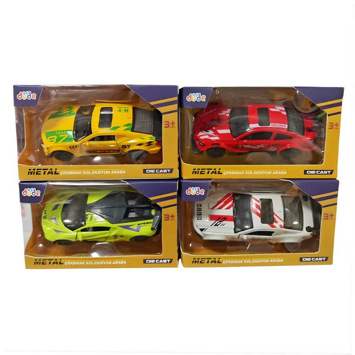 1:43 Metal Model Yaylı Açılır Kapılı Çek Bırak Araba | Koleksiyonluk Spor Otomobil Serisi